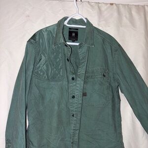 G-Star Men's Olive Green Shirt Jacket